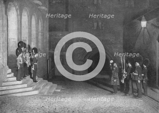 Saluting the King's keys at the Tower of London, c1903 (1903). Artist: Unknown.