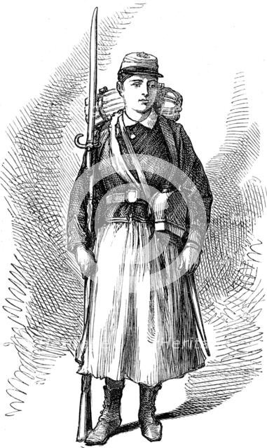 Dolores Rodriguez, a Peruvian vivandière, 1880. Creator: Unknown.