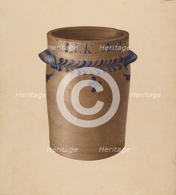 Stoneware Jar, c. 1940. Creator: Joseph Goldberg.