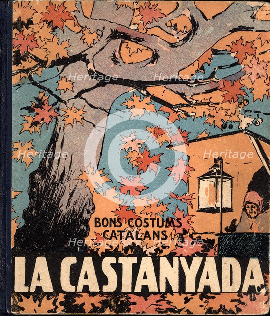Cover of the children's book 'La Castanyada', from the collection 'Bons costums Catalans', Illust…
