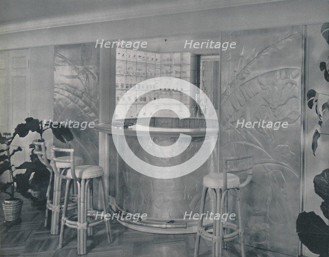 'Bar in the home of Mr. and Mrs. Miles Gray', 1942.  Artist: Unknown.