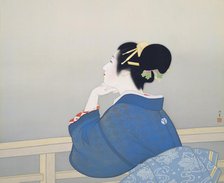 Woman Waiting for the Moon to Rise, 1944. Creator: Shoen, Uemura (1875-1949).