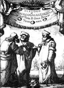 Frontispiece of Galileo's Dialogo dei Massimi Sistemi, 1632. Artist: Stefano della Bella
