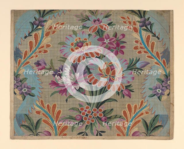 Mise-en-carte (Point-paper), France, 1760/90. Creator: Unknown.