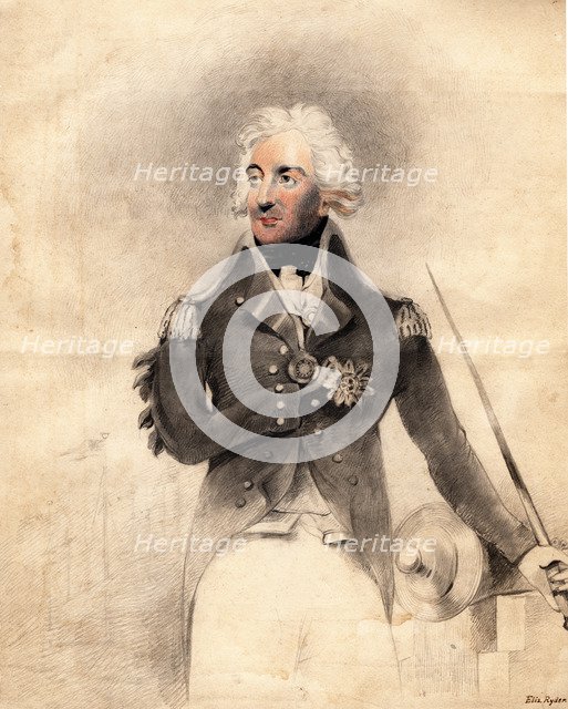 Horatio Nelson (1758-1805), 1st Viscount Nelson, 1837.Artist: E Ryder