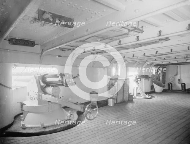 U.S.S. New York, forward gun deck, between 1893 and 1901. Creator: William H. Jackson.