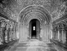 Interior of the north porch of Southwell Minster, Nottinghamshire, c1860-c1922. Artist: Henry Taunt.