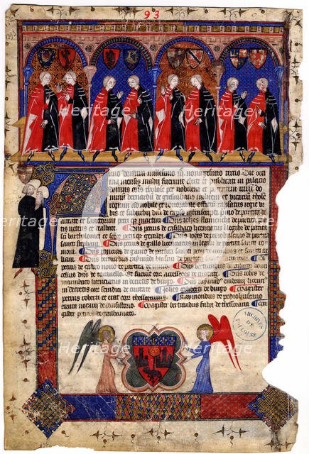 Livre I des annales (1295-1532), Les portraits des capitouls de l'année 1393-1394, 1393-1394. Creator: Anonymous.