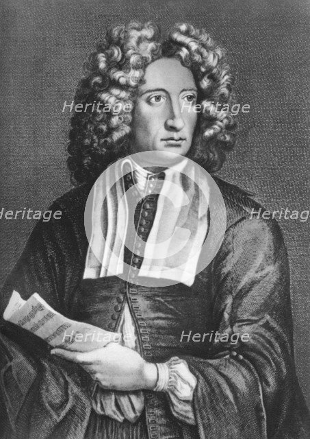 Arcangelo Corelli (1653-1713) was an Italian violinist and composer of the Baroque era. Artist: H Howard