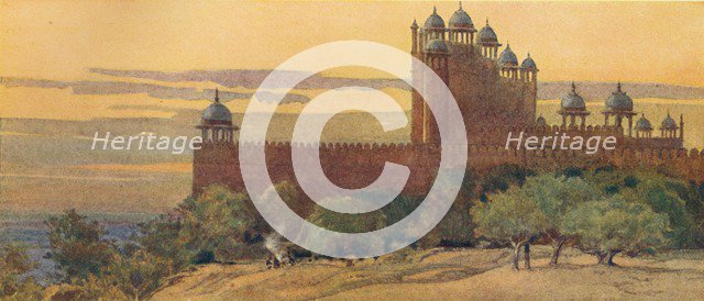 'The Mosque and Gate of Victory, Fatehpur Sikri', c1880 (1905). Creator: Alexander Henry Hallam Murray.