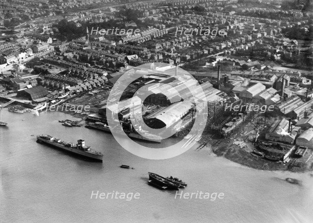 Woolston Shipbuilding and Engineering Works, Southampton, Hampshire, 1928. Artist: Aerofilms.