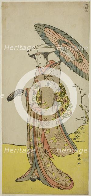 The Actor Nakayama Kojuro VI as Chinzei Hachiro Tametomo Disguised as Lady Hotoke., c. 1785. Creator: Katsukawa Shunko.