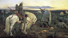 'A Knight at the Crossroads', 1898.  Artist: Viktor Mihajlovic Vasnecov