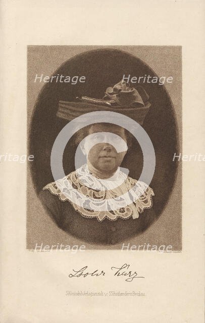 Portrait of the Writer Isolde Kurz (1853-1944), 1905. Creator: Lindner, Johann (1839-1906).