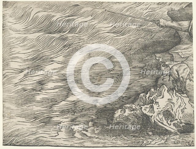 The Submersion of Pharaoh's Army in the Red Sea, c. 1515, printed 1549. Creator: Unknown.