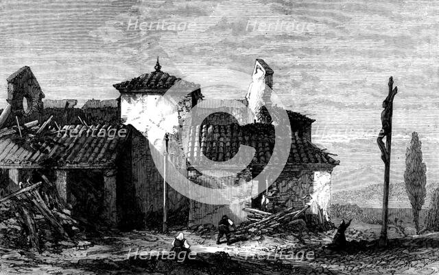 Earthquake near Venice: ruins of the Church of San Pietro di Feretto, 1873. Creator: Unknown.