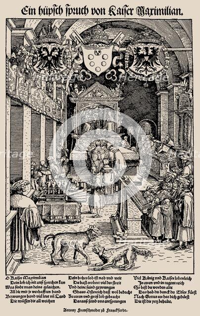 Maximilian I Hearing Mass, 1518. Creator: Weiditz, Hans, the Younger (1495-1536).