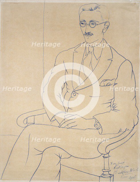 Portrait of Gerald Reitlinger, 1926. Artist: Christopher Wood.