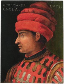Portrait of Muzio Attendolo Sforza (1369-1424), 16th century. Creator: Anonymous.