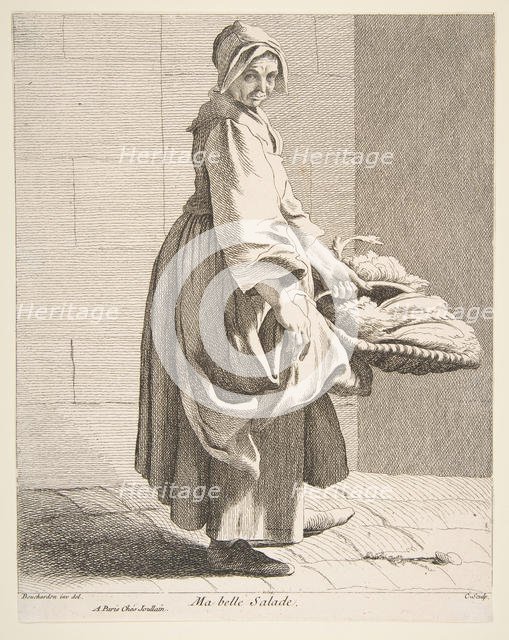 Lettuce Seller, 1742. Creator: Caylus, Anne-Claude-Philippe de.