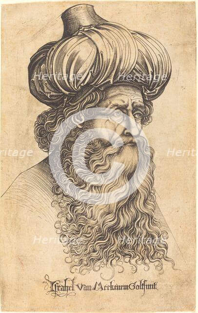 Head of an Aged Man, c. 1480/1490. Creator: Israhel van Meckenem.