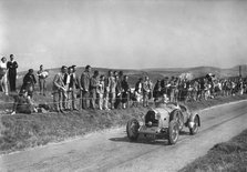 Bugatti Type 23 of LJ Smyth competing at the Bugatti Owners Club Lewes Speed Trials, Sussex, 1937. Artist: Bill Brunell.