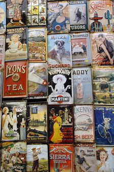 Antique market stall in Portobello Road, Notting Hill, London, England, 2008. Creator: LTL.