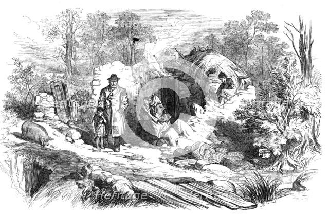 Sketches from Ireland: cabin on the estate of Lord Castlemaine, in Kilkenny West, 1870. Creator: Unknown.