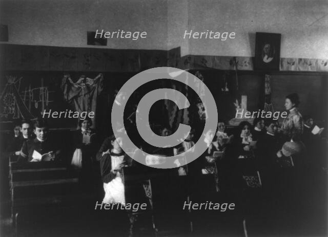 Carlisle Indian School, Carlisle, Pa. Class in session, 1901. Creator: Frances Benjamin Johnston.