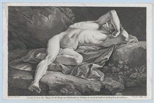 Study of Male Nude, 1762. Creator: Simon Charles Miger.