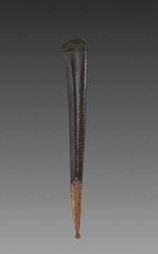 Dagger (brown leather case), 1700s-1800s. Creator: Unknown.