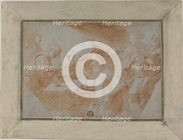 Group of Figures Around Table, n.d. Creator: Sébastien Bourdon.