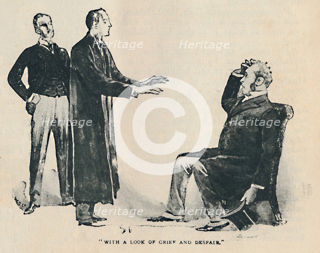 'With A Look Of Grief And Despair', 1892. Artist: Sidney E Paget.