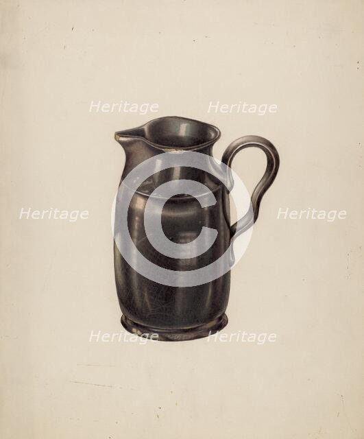 Moravian Pitcher, c. 1938. Creator: Wellington Blewett.