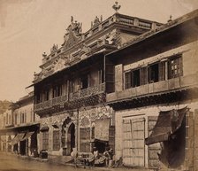 India: an ornate town house in 'Chandnee Chowk', c1858. Creator: Felice Beato.