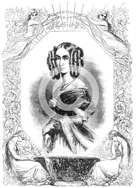 The late Queen of the Belgians, from a drawing by M. Baugniet, 1850. Creator: Smith & Cheltnam.
