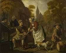 A Village Scene with a Cobbler, c. 1650. Artist: Victors, Jan (1619-after 1676)