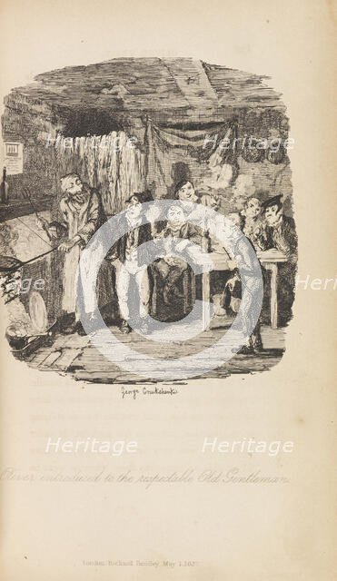 Oliver Twist or, the Parish Boy's Progress by Charles Dickens. First edition , 1838. Creator: Cruikshank, George (1792-1878).