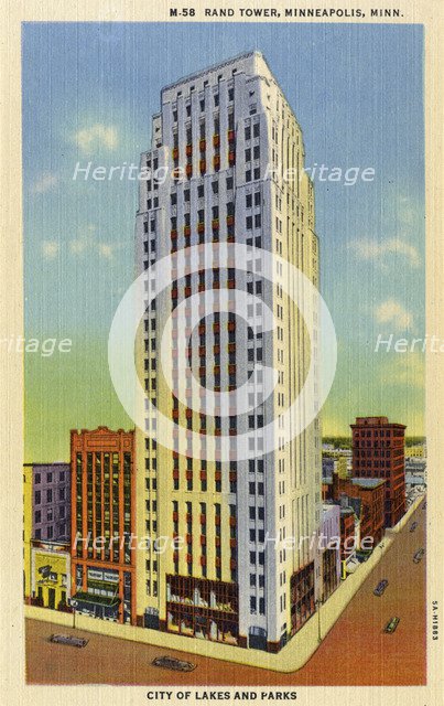 Rand Tower, Minneapolis, Minnesota, USA, 1935. Artist: Unknown