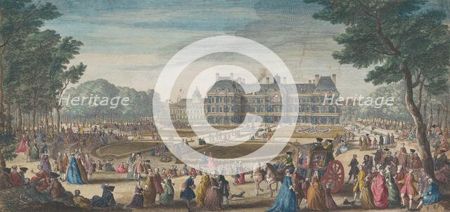 View of the Palais du Luxembourg in Paris seen from the garden
, 1729. Creator: Jacques Rigaud.