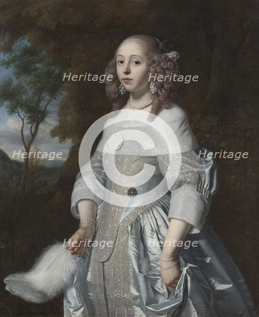 Jeanne Parmentier, 1634-1710, married De Geer, 1656. Creator: Bartholomeus van der Helst.