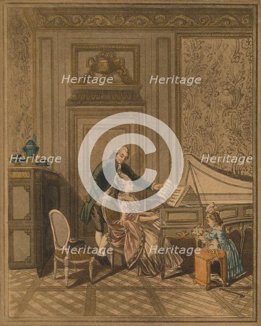 'Le Lecon de Clavecin'. Creator: Massard.