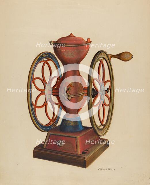 Coffee Grinder, c. 1940. Creator: Richard Taylor.