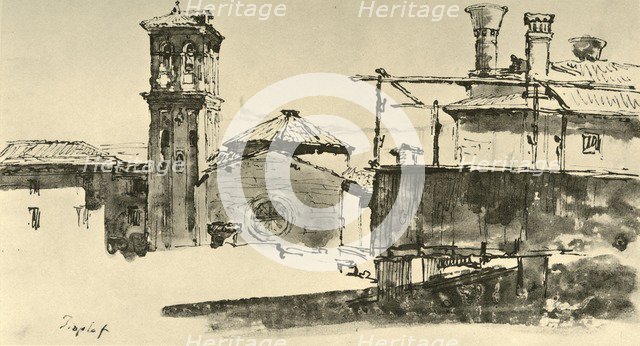 'Group of Buildings', mid 18th century, (1928). Artist: Giovanni Battista Tiepolo.