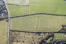 Woodbury Iron Age univallate hillfort crop mark, Salisbury, Wiltshire, 2018. Creator: Historic England Staff Photographer.