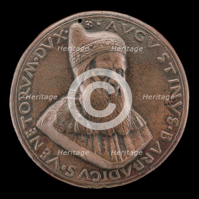 Agostino Barbarigo, c. 1420-1501, Doge of Venice 1486-1501 [obverse], c. 1495. Creator: Sperandio Savelli.