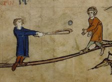 Men playing a ball game, c1301.  Creator: Unknown.