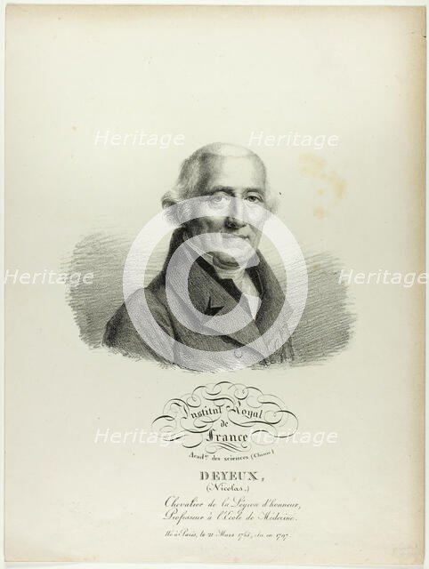 Portrait of Nicolas Deyeux, 1822. Creator: Julien Leopold Boilly.