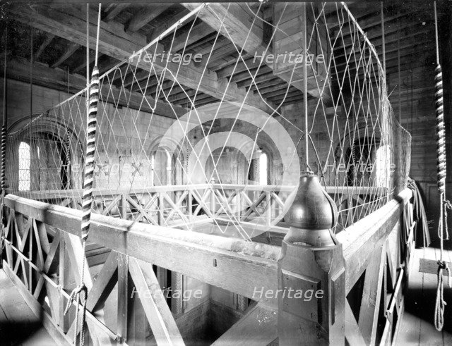 Interior of a church bell tower, Oxfordshire, c1860-c1922.  Artist: Henry Taunt