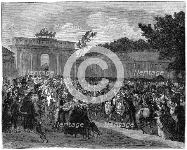 Entry of the French army into Berlin, 27th October 1806 (1882-1884). Artist: Unknown